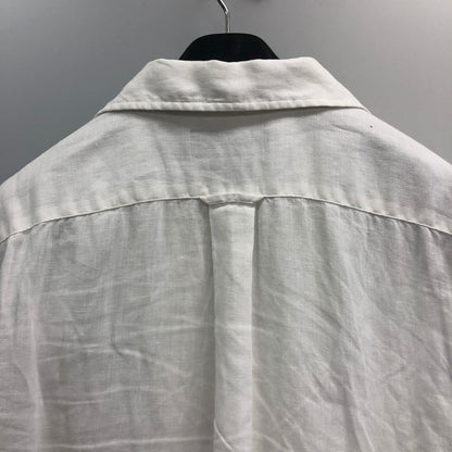 中古◆ポロラルフローレン CALDWELL リネン キューバシャツ ホワイト  メンズ サイズM  POLO RALPHLAUREN 【AFB4】