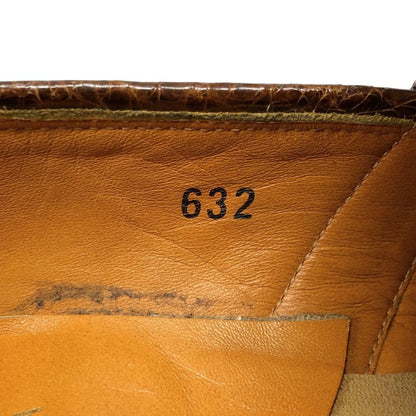 スコッチグレイン ペニーローファー 海亀 レザー コイン ブラウン メンズ サイズ25.0EE Scotch Grain ローファー 約25.0cm【LA】【中古】