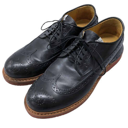 ビズビム レザーシューズ ウイングチップ サイズ9 ネイビー visvim 約27.0cm【AFC9】