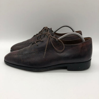 ベルルッティ ホールカット レザー メダリオン パティーヌ メンズ ブラウン サイズUK6.5 Berluti 約25.5cm【PTM4】