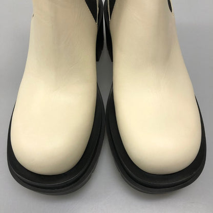 ボッテガヴェネタ ブーツ LUG ANKLE ブラック ホワイト サイズ35 レディース BOTTEGA VENETA 約22.0cm【AFD15-2】