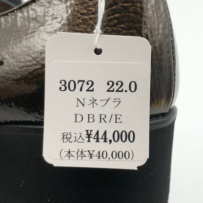 ジュンジュンバイ新宿屋 パンプス  レディース サイズ22 ブラウン 3072 ポリエステル 約22.0cm【7-19】