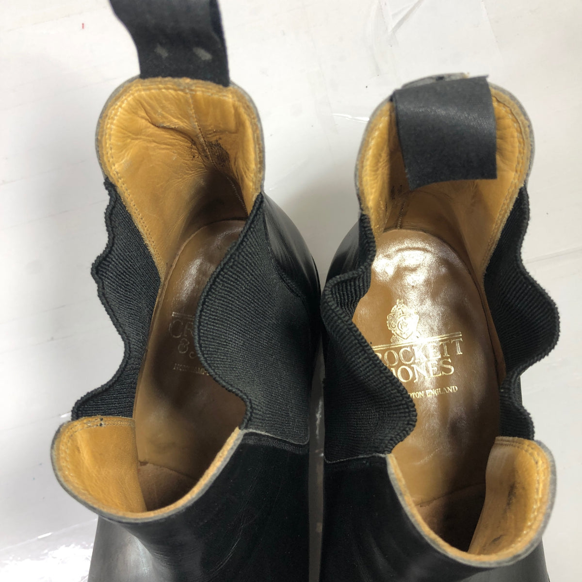 クロケット＆ジョーンズ CHELSEA サイドゴアブーツ カーフ ブラック サイズUK6.5E メンズ Crockett & Jones 約25.0cm【AFC50】