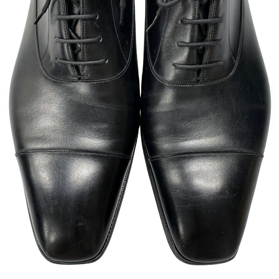 ガジアーノ＆ガーリング レザーシューズ オックスフォード カーフ ブラック UK12E メンズ 革靴 シューツリー付き GAZIANO＆GIRLING OXFORD ビジネスシューズ 約30.0cm【LA】【中古】