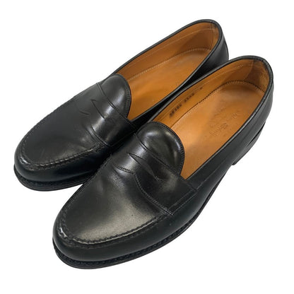 ジャランスリワヤ レザーシューズ コインローファー カーフ 98324 メンズ ブラック サイズ9 Jalan Sriwijaya 約27.5cm【AFC31】