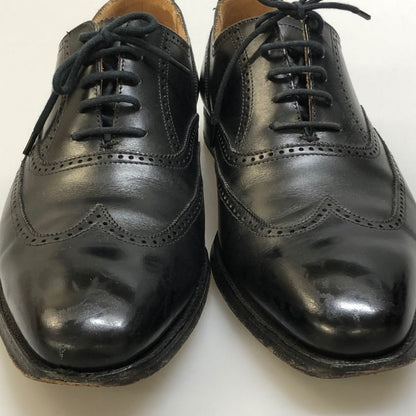 クロケット&ジョーンズ ウィングチップ ドラモンド カーフ ブラック サイズUK8E CROCKETT&JONES DRUMMOND ビジネスシューズ 約26.5cm【LA】【中古】