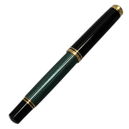 ペリカン 万年筆 スーベレーン 緑縞 ストライプ ペン先18C-750 F字 PELIKAN Souveran【AFI18-2】