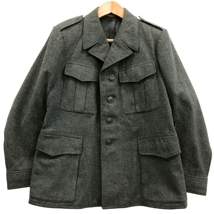 美品◆スイス軍 ミリタリージャケット フィールドジャケット ウール メンズ グレーカーキ サイズ48 SWISS ARMY 【AFA15】