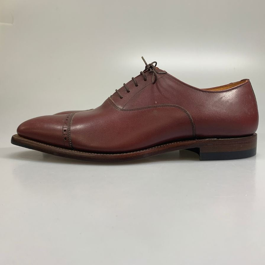 スコッチグレイン パンチドキャップトゥ カーフ バーガンディ サイズ26EEE SCOTCHGRAIN ビジネスシューズ 約26.0cm【LA】【中古】