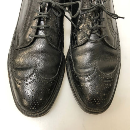 アレンエドモンズ レザーシューズ ロングウィング グレインレザー ブラック メンズ サイズUS8D Allen Edmonds 約26.0cm【TMP1】