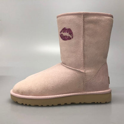 アグ クラシック ショート ムートン ブーツ 1016223 スターマーク レディース サイズ24cm ピンク UGG 約24.0cm【AFD1】