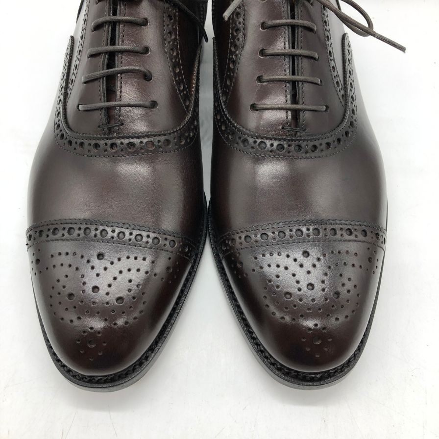 オリエンタル レザーシューズ 3103 セミブローグ カーフ ダークブラウン メンズ サイズ7 ORIENTAL 約25.5cm【AFD9】