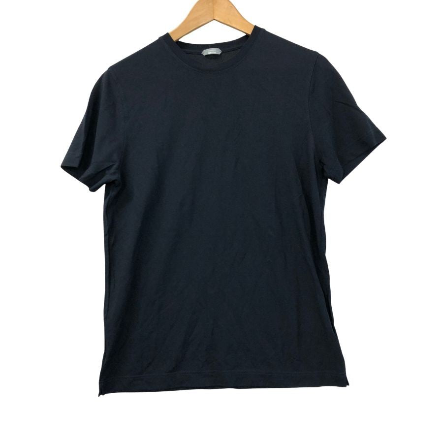 美品◆ザノーネ アイスコットン クルーネック Tシャツ メンズ サイズ 46 ブラック ZANONE 【AFB38】