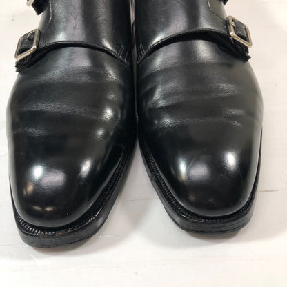 クロケット＆ジョーンズ SEYMOUR ダブルモンク カーフ ブラック サイズUK6.5D Crockett & Jones 約25.0cm【AFC47】