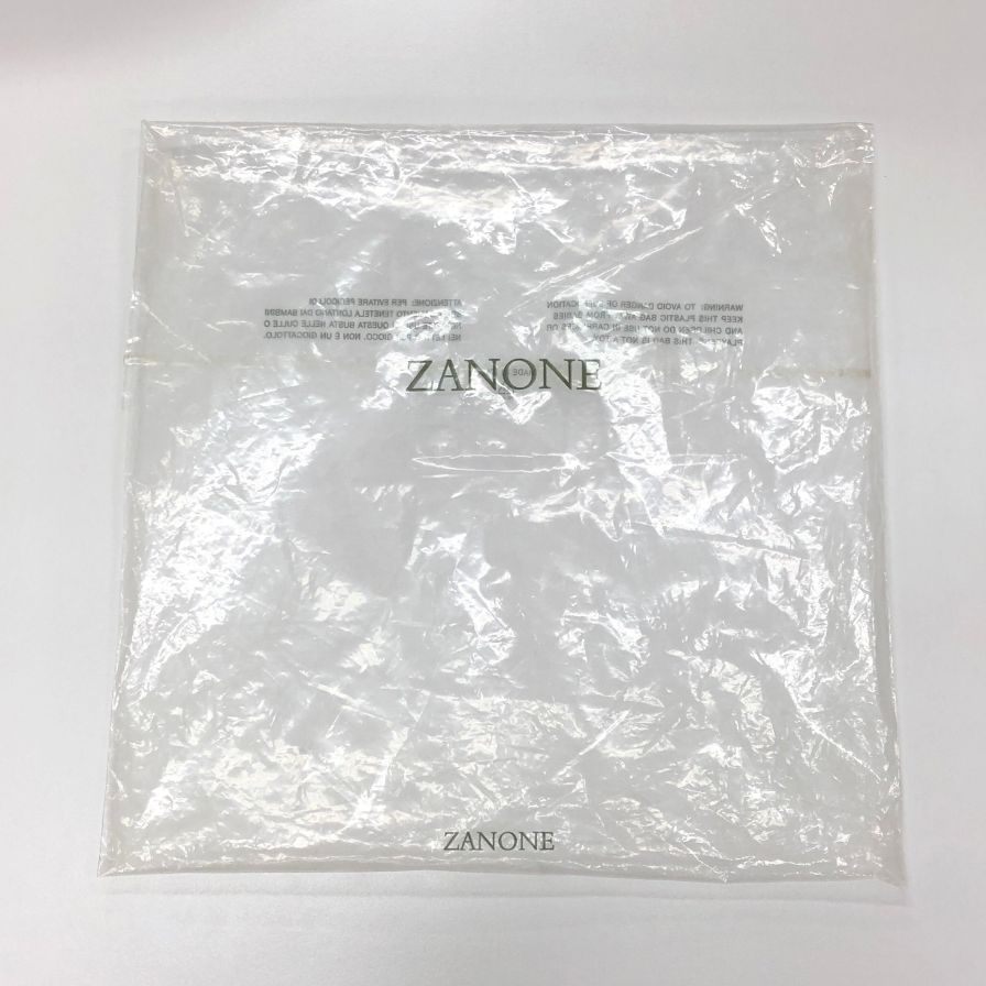 美品◆ザノーネ  クルーネック ニット ウール アイボリー サイズ46 メンズ ZANONE 【AFB7】