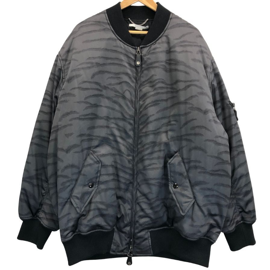 美品◆ステラマッカートニー ボンバージャケット タイガ―プリント グレー系 レディース サイズ42 STELLA McCARTNEY 【AFA9】