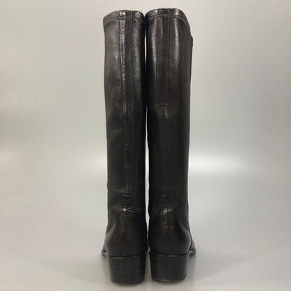 銀座フタバヤ ロングブーツ レザー ブラウン レディース サイズ35 GINZA FUTABAYA 約22.5cm【AFD9-2】