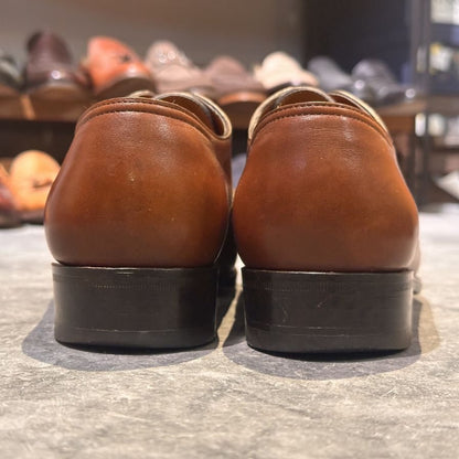 ジョンロブ レザーシューズ フィリップ2 パンチドキャップトゥ カーフ 7000ラスト ブラウン メンズ サイズUK6E JOHN LOBB Philip II ビジネスシューズ 約24.5cm【LA】【中古】
