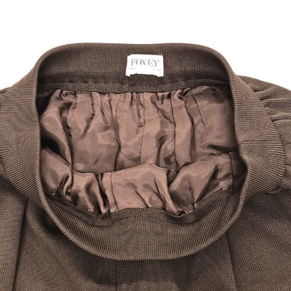 フォクシー ブティック ショートパンツ ニット ハーフ ウエストゴム ブラウン レディース サイズ 38 FOXEY BOUTIQUE 【AFB3】