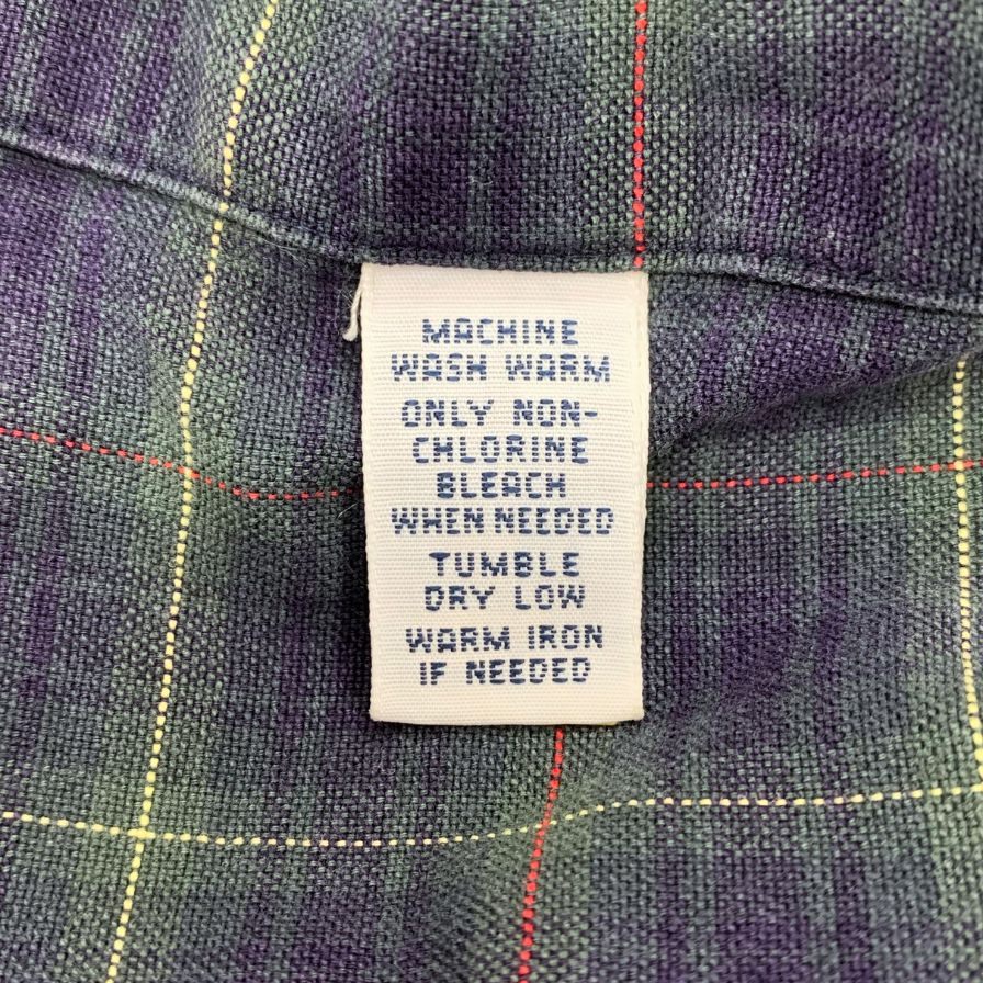 美品◆ラルフローレン 90S チェックシャツ パープル系 メンズ サイズ2XL RALPH LAUREN 【AFB10】