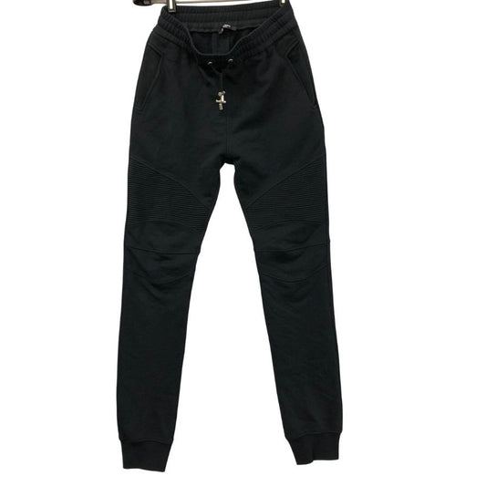バルマン スウェットパンツ ジョガー イージーパンツ プリントデザイン サイズXS ブラック レディース BALMAIN 【AFB5】