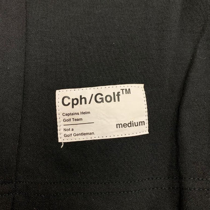 美品◆キャプテンズヘルム ゴルフ Tシャツ コットン ナイロン メンズ サイズM ブラック cph golf 【AFB27】