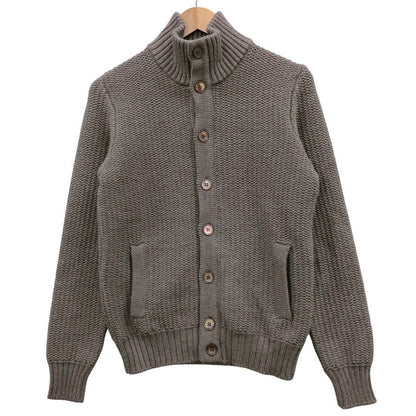 美品◆ザノーネ ニット カーディガン  毛100％ メンズ ブラウン系 サイズ44 ZANONE 【AFB38】