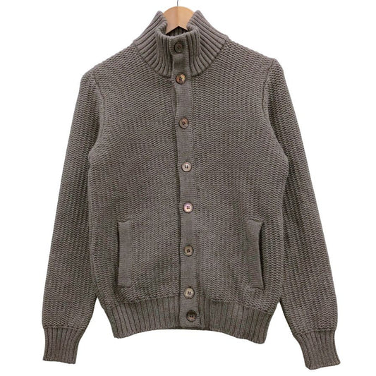 美品◆ザノーネ ニット カーディガン  毛100％ メンズ ブラウン系 サイズ44 ZANONE 【AFB38】