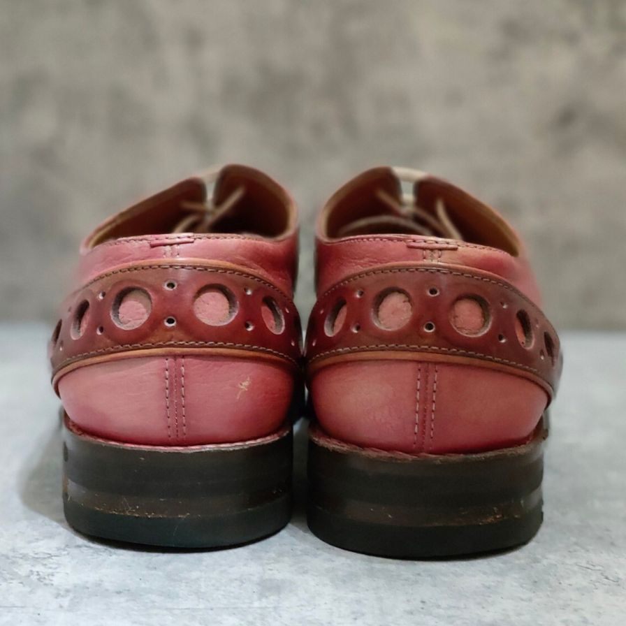 ベルルッティ レザーシューズ ウルテマ ホールカット レッド系 サイズUK6.5 BERLUTI ビジネスシューズ 約25.5cm【LA】【中古】