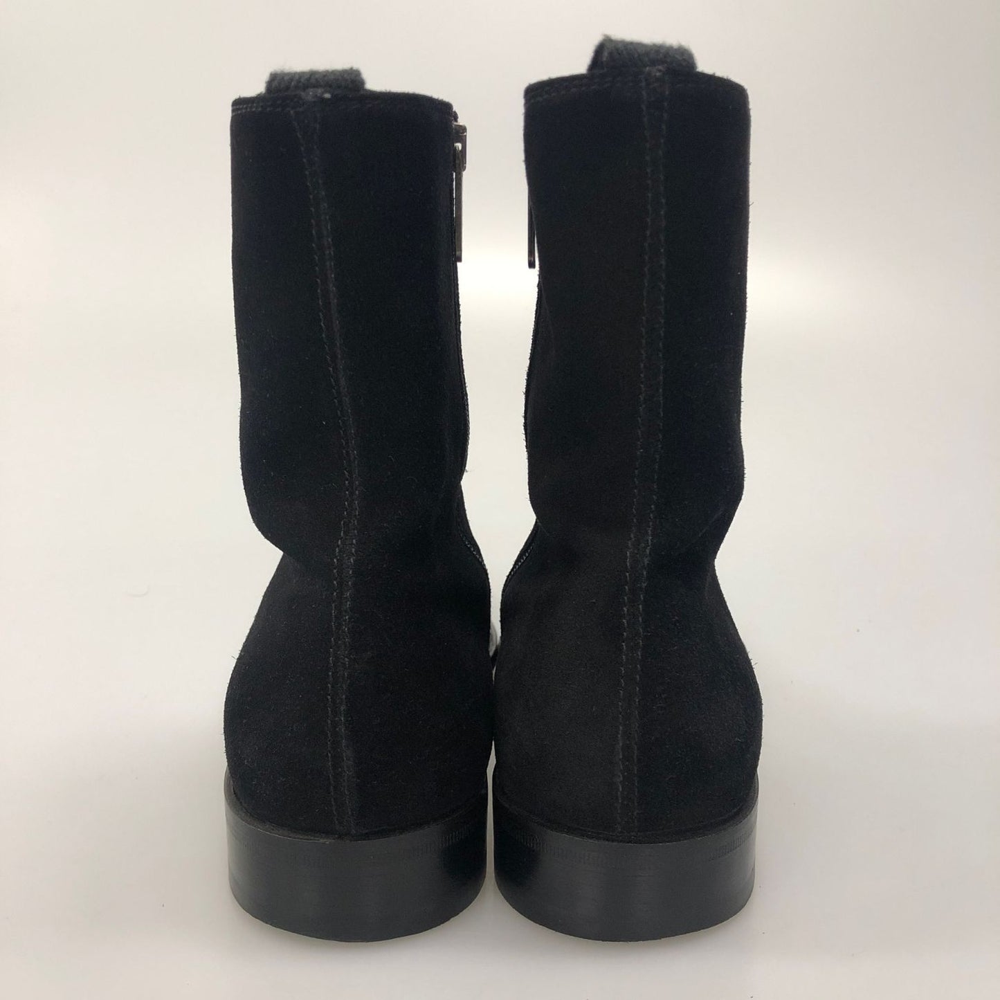 ユナイテッドアローズ ジップアップブーツ スエード ブラック サイズ6 UNITED ARROWS 約24.5cm【AFD5】