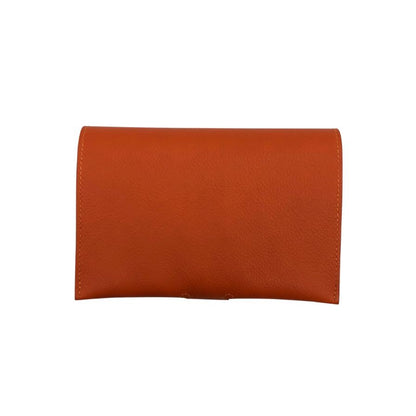 エルメス U刻印 Passport R.M.S パスポートケース ユニセックス  オレンジ HERMES【AFI14】【中古】