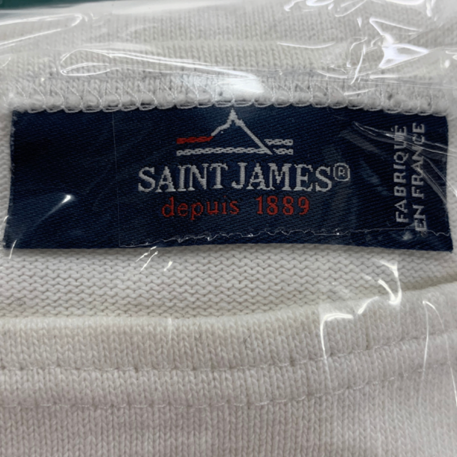 美品◆セントジェームス ウェッソン カットソー バスクシャツ メンズ サイズ6 ホワイト SAINT JAMES【LA】