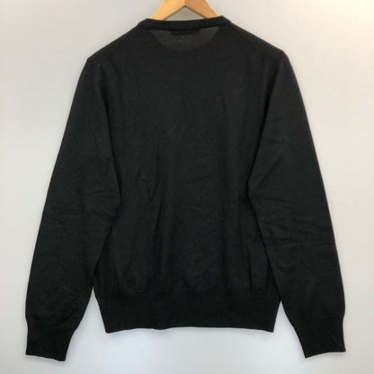 美品◆クルチアーニ ウールクルーネックニット メンズ サイズ 44 ブラック Cruciani 【AFB16】