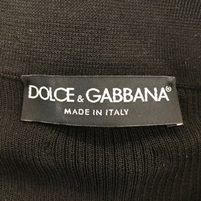 美品◆ドルチェ＆ガッバーナ ポロシャツ ニット メンズ ブラック サイズ48 DOLCE＆GABBANA 【AFB4】