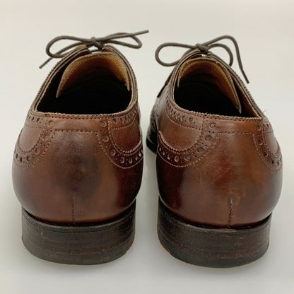 エドワードグリーン ウィングチップ カーフ ブラウン UK5.5 EDWARD GREEN ビジネスシューズ 約24.0cm【LA】【中古】