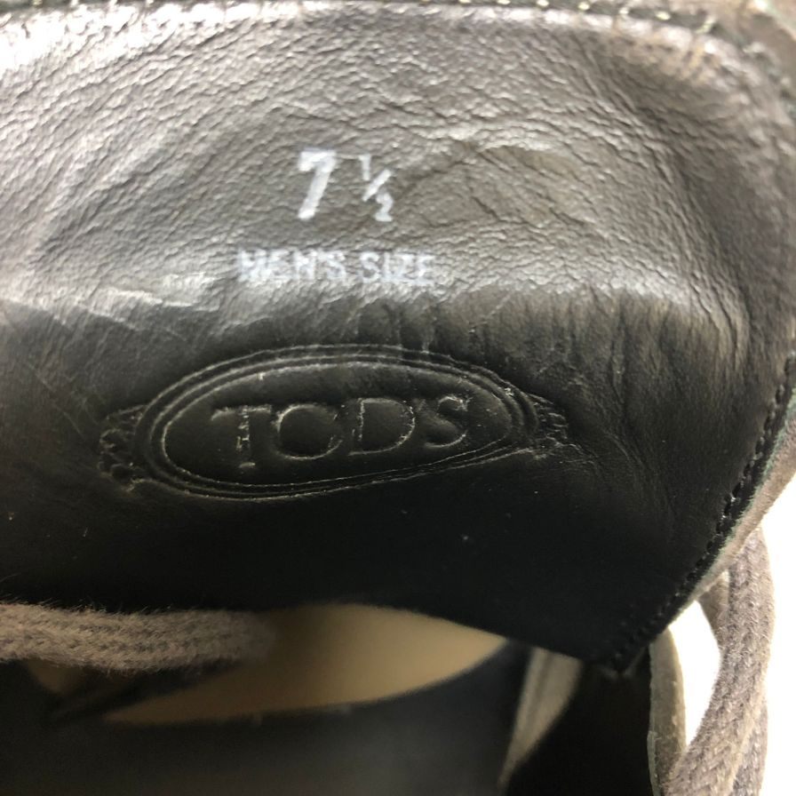 トッズ チャッカブーツ スエード グレー サイズ7.5 Tod's 約26.5cm【AFD6】