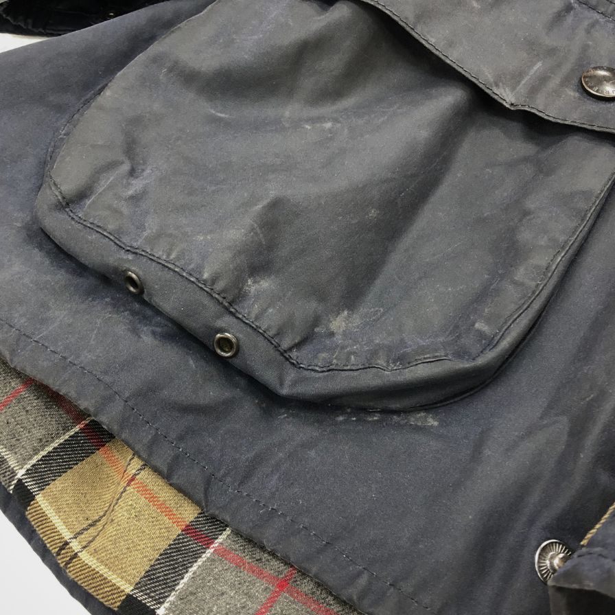 バブアー オイルドジャケット SL ビューフォート 3ワラント ネイビー メンズ サイズ36 BARBOUR BEAUFORT【LA】