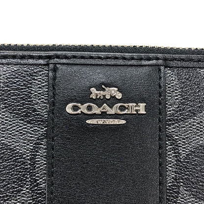 コーチ 長財布 シグニチャー ラウンドジップ ブラック メンズ COACH【AFI6】