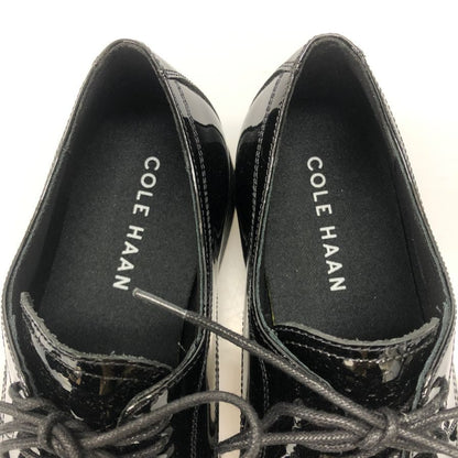 コールハーン パテントレザー プレーントゥ C38447 メンズ サイズ25cm ブラック COLE HAAN 約25.0cm【AFD3】