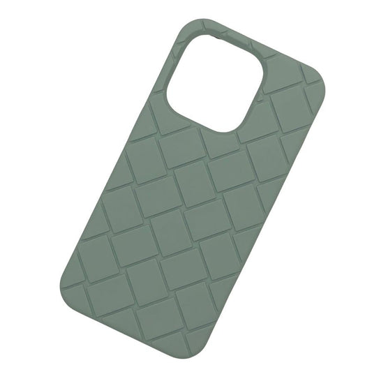 ボッテガヴェネタ iPhoneケース iPhone15Pro ラバー イントレチャート グリーン系 BOTTEGA VENETA【AFI27】【中古】