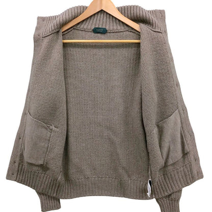 美品◆ザノーネ ニット カーディガン  毛100％ メンズ ブラウン系 サイズ44 ZANONE 【AFB38】