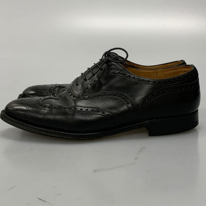 チャーチ ウイングチップ カーフ ブラック UK90F メンズ  メダリオン Church's ビジネスシューズ 約27.5cm【LA】【中古】