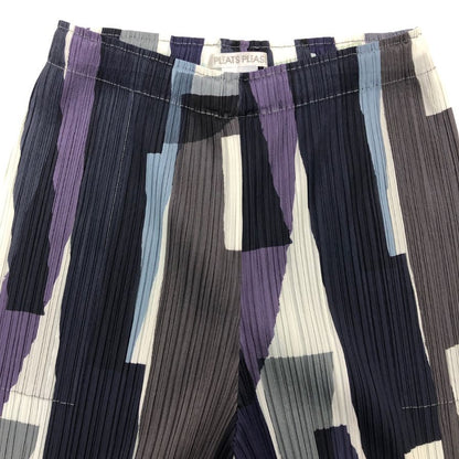 プリーツプリーズ モノグラムプリーツストレートパンツ 30周年記念 サイズ4 PP31JF712 PLEATS PLEASE ISSEY MIYAKE 【AFB10】