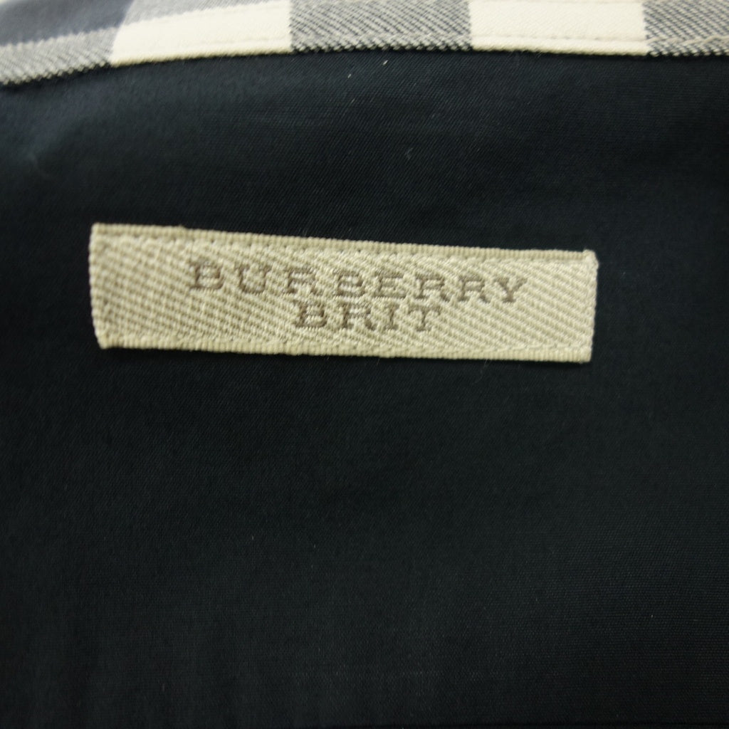 状况良好 ◆ Burberry BRIT 衬衫长袖 XXL 黑色 BURBERRY BRIT [AFB14] 