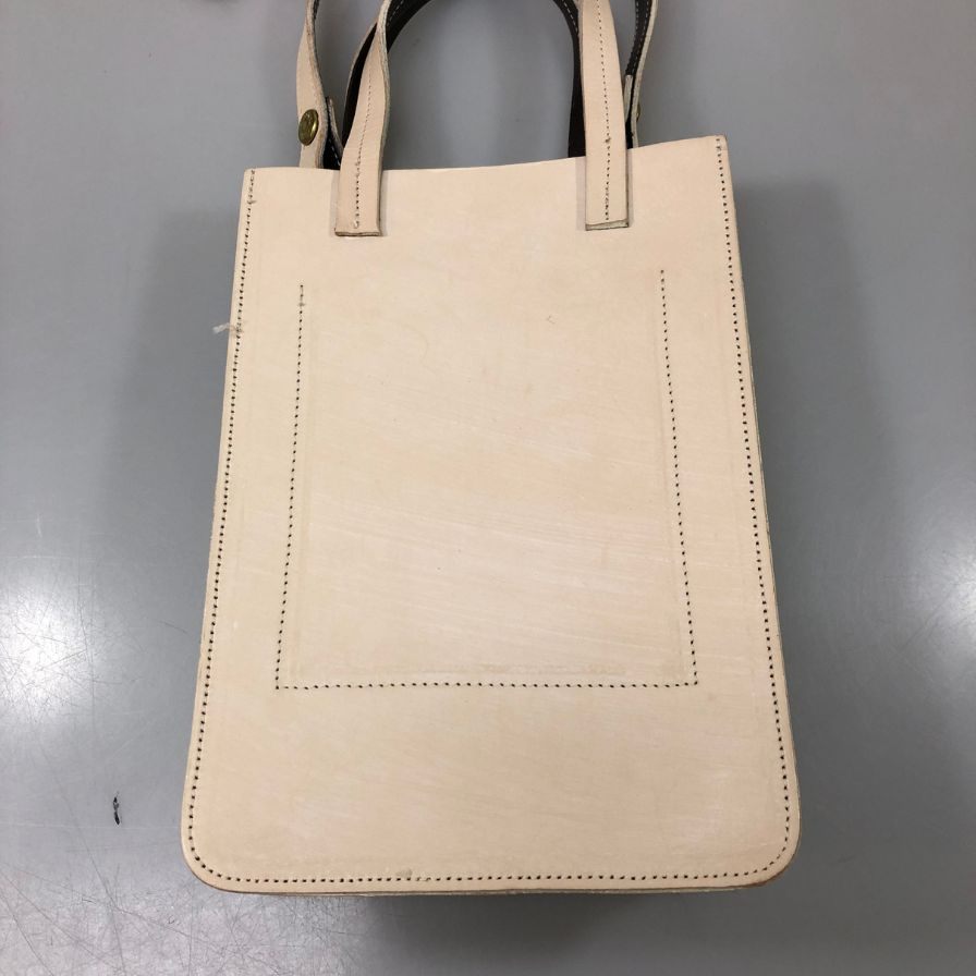 グレンロイヤル ショルダーバッグ 2WAY ブライドルレザー グレー ゴールド金具 GLENROYAL【AFE8】