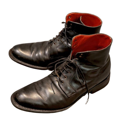 パラブーツ レースアップブーツ プレーントゥ カーフ ブラック サイズUK6 メンズ PARABOOT ブーツ 約25.5cm【LA】【中古】