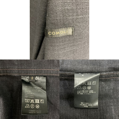 極美品◆コモリ 25AW デニム ワークジャケット ブラック メンズ サイズ2 C03-01002 COMOLI 【AFA5】