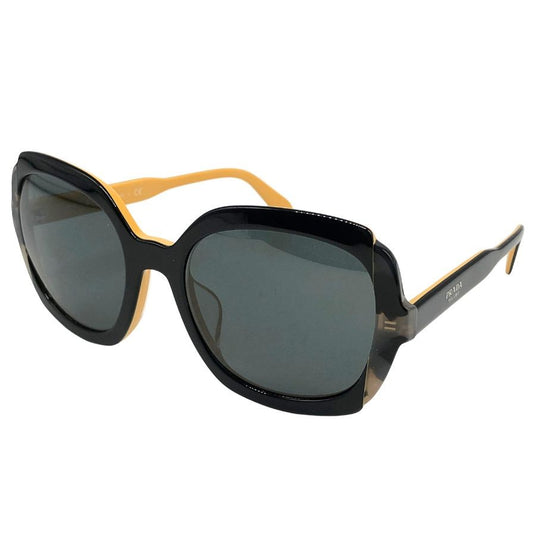 プラダ サングラス  SPR 16U-F 54□21 レディース ブラック×マスタード  PRADA【AFI16】