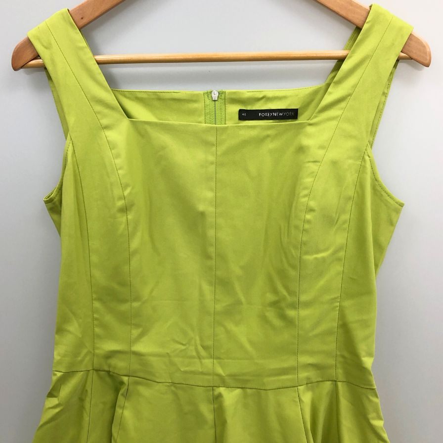 美品◆フォクシー ニューヨーク サマーデイジーワンピース 40サイズ ピスタチオ 25927-STKAZ63  FOXEY NEWYORK 【AFB8】
