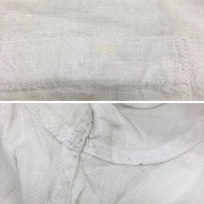 中古◆エディーバウアー リネンシャツ ホワイト サイズPM レディース 麻 長袖シャツ Eddie Bauer 【AFB15】